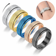 Turnable relaxation ring – available in Black, Blue, Silver, Gold, Rose Gold & Colorful