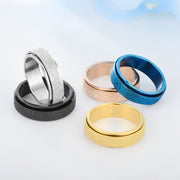 Turnable rotating ring – available in Black, Blue, Silver, Gold, Rose Gold & Colorful
