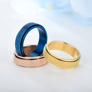 Stylish rainbow spinner ring – multi‑color set for anxiety relief