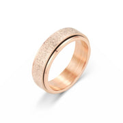 Rose gold mindfulness ring – rotating spinner for calm